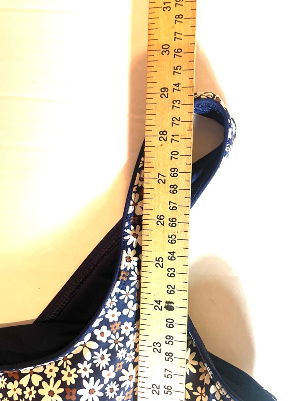 Lands’ End XL/18 Floral Tankini Swim Top Cover-Up Blue White Daisy Layered - Picture 8 of 12